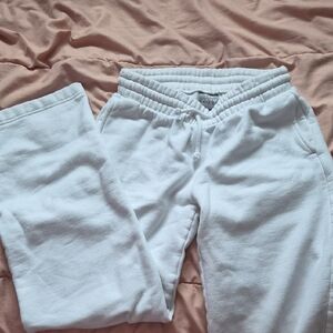 Aritzia Kids Classic White Joggers